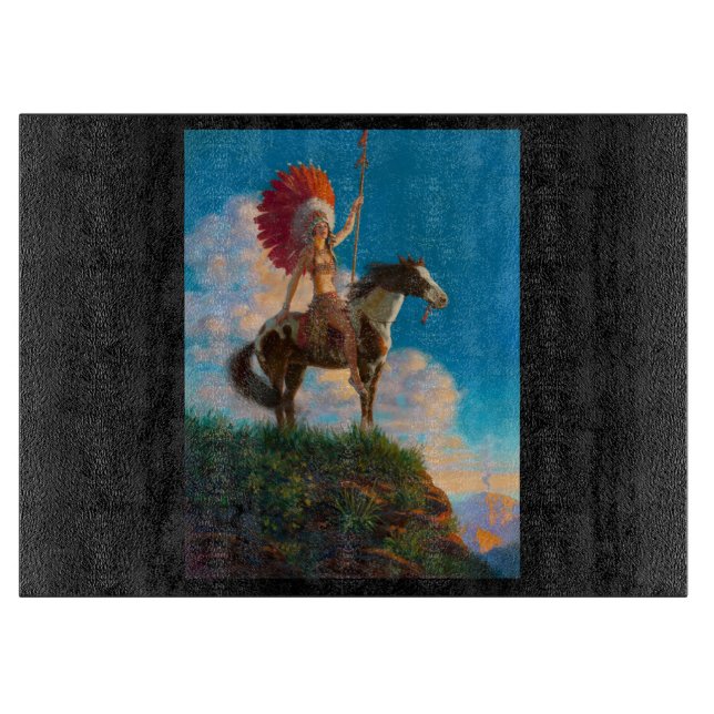 Native American: Chieftess, American Indian  Cutting Board (Front)