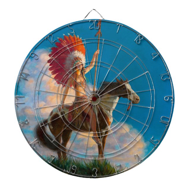 Native American: Chieftess, American Indian  Dartboard (Front)