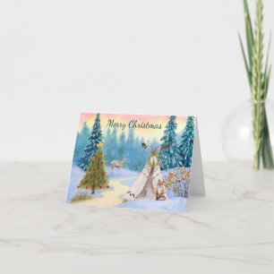 Native American Christmas Folded Holiday Card