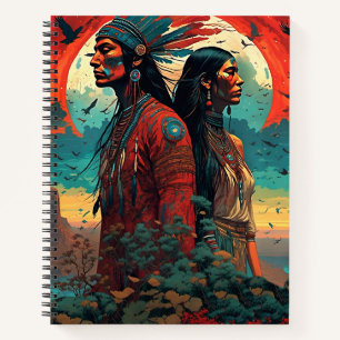  Native American Couple  Notebook