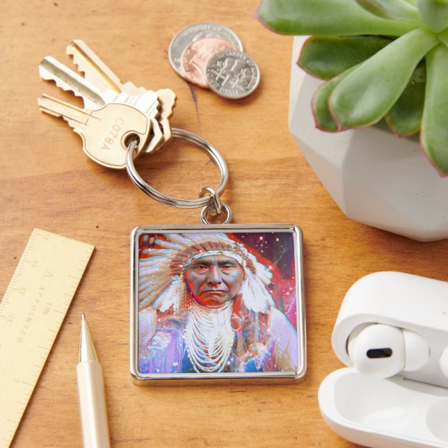 Native American  Crazy Horse Keychain (Desk)