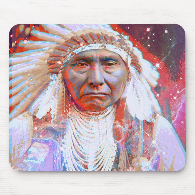 Native American  Crazy Horse Mouse Pad (Front)