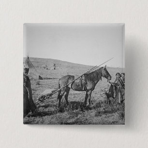 Native American Cree people of Western Canada, c.1 15 Cm Square Badge