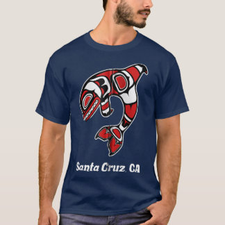 Native American Cruz Santa CA Tribal Orca Killer W T-Shirt