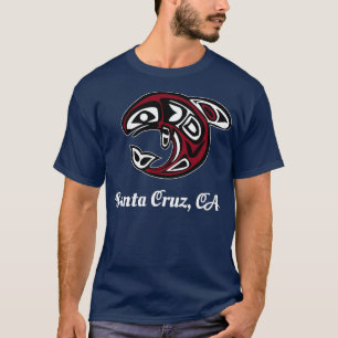 Native American Cruz Santa CA Tribal Orca Killer W T-Shirt