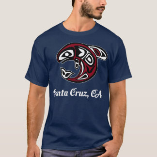 Native American Cruz Santa CA Tribal Orca Killer W T-Shirt