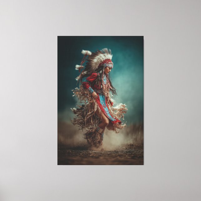 Native American Dancer Canvas Print (Front)
