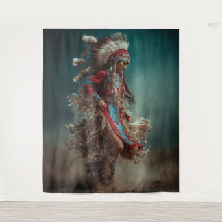 Native American Dancer Tapestry