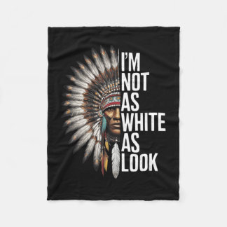 Native American Day The Black Man Sticker Fleece Blanket