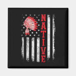 Native - American Day Usa Flag Cherokee Indigenous Magnet