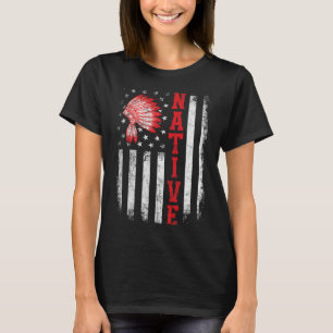 Native - American Day Usa Flag Cherokee Indigenous T-Shirt