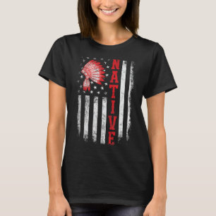 Native - American Day USA Flag Cherokee Indigenous T-Shirt