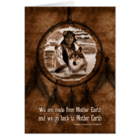 Native American Day Wolf and Dreamcatcher