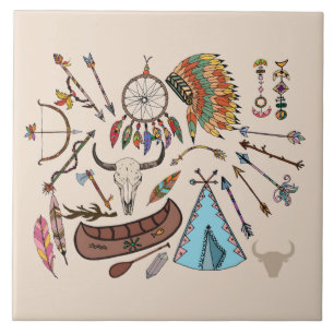 Native American Designs Ceramic Tile