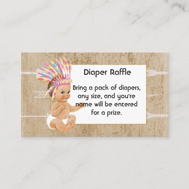 Native American Diaper Raffle Insert (Front)