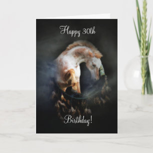 Native American Dream Catcher & Horse 30th Bday Card