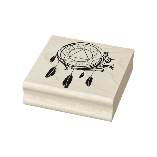 Native American dreamcatcher AA recover logo stamp (Stamp)