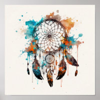 Native American Dreamcatcher Art Print Poster
