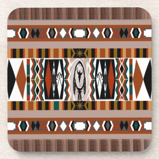 Native American Dreamcatcher Cork Coaster (Front)