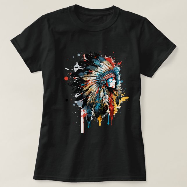 Native American Dreamcatcher Indian Design 22 T-Shirt (Design Front)