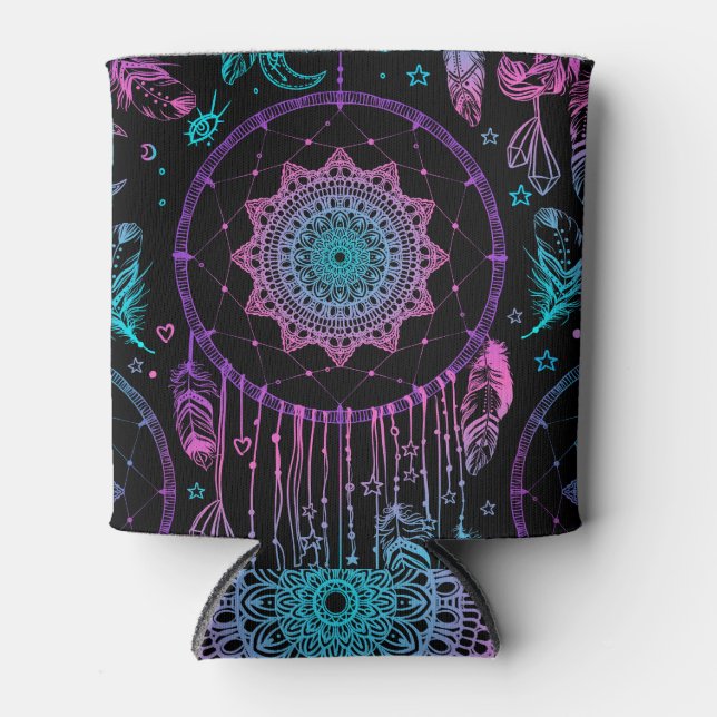 Native American Dreamcatcher Moon Pattern Can Cooler (Front)