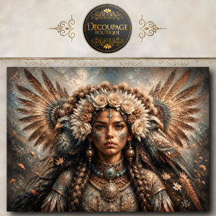Native American Eagle Spirit Woman Tissue Paper