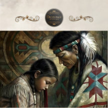 Native American Elder & Child Prayer Decoupage