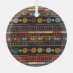 Native American Essence: Ethnic Vintage Glass Tree Decoration
