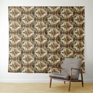Native American Ethnic Art Tribe Pattern Vintage Tapestry