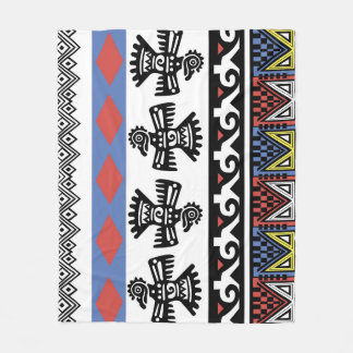 Native American Ethnic Illustration Fleece Blanket