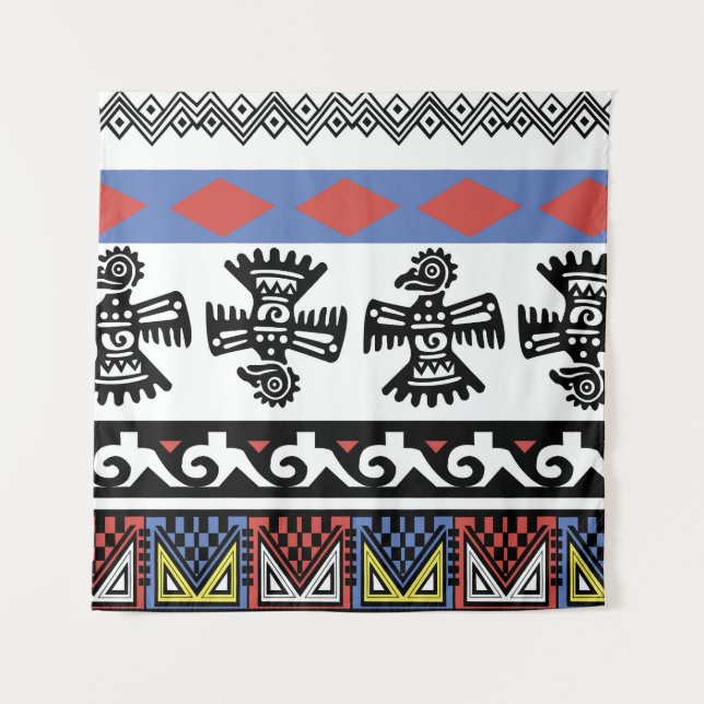 Native American Ethnic Illustration Tapestry (Front)