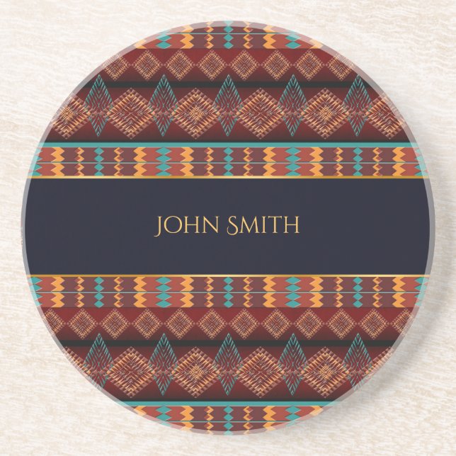 Native american, ethnic southwestern pattern coaster (Front)
