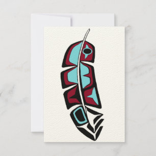 Native American Feather Greeting Card