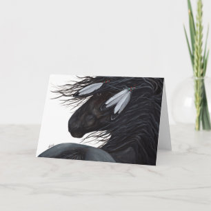Native American Feather Horse by BiHrLe Card