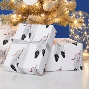 Native American Feather Wrapping Paper