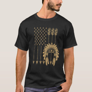 Native American Flag Cool Usa Tribe Patriotic 1 T-Shirt