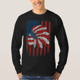 Native American Flag Usa Cherokee Indigenous Peop T-Shirt