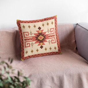 Native American Geometry African Arabesque Arabic Cushion