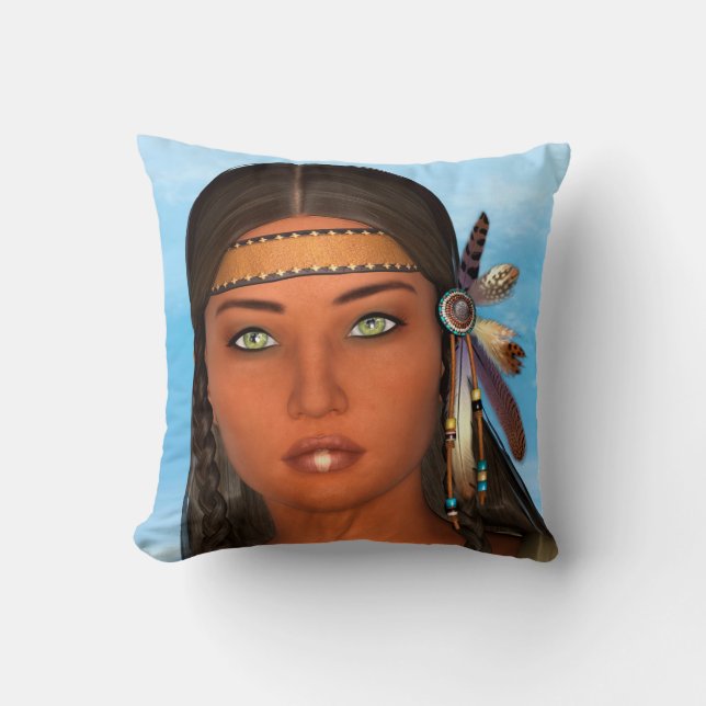 Native American Girl Cushion (Front)