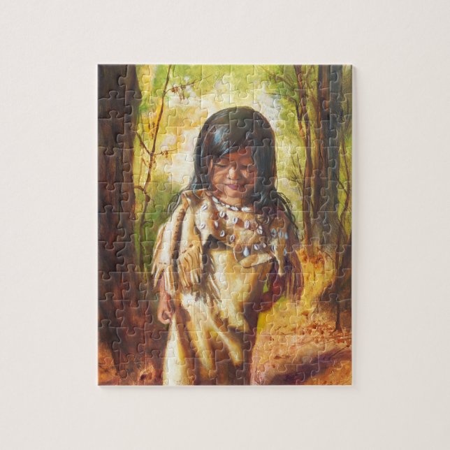 Native American Girl Jigsaw Puzzle (Vertical)