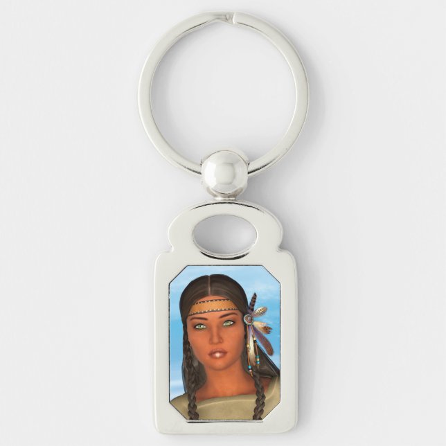 Native American Girl Key Ring (Front)