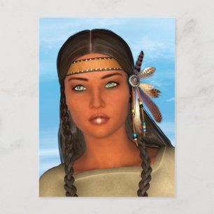 Native American Girl Postcard