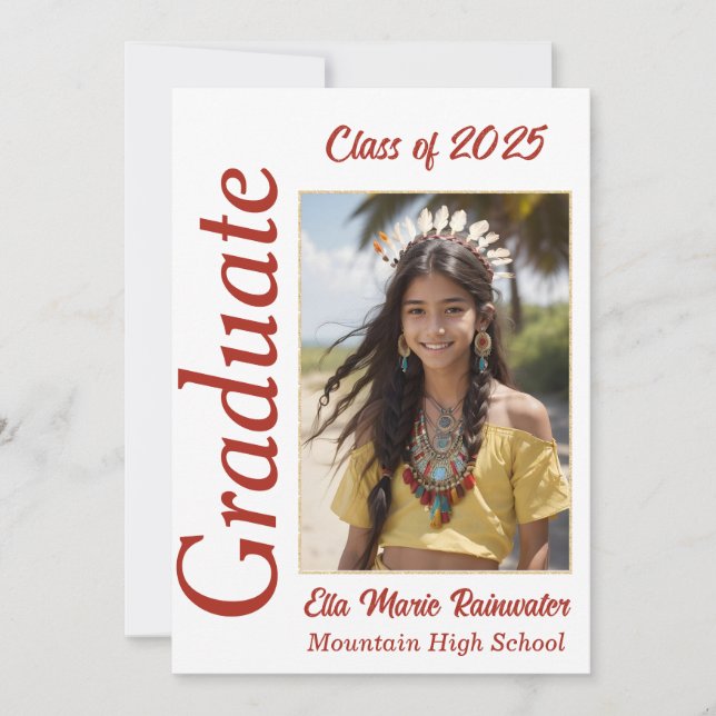 Native American Graduation Open House Invitation (Front)