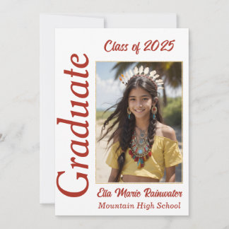 Native American Graduation Open House Invitation