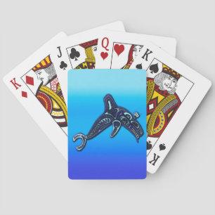 Native American Haida Killer Whale Orca Art Playing Cards