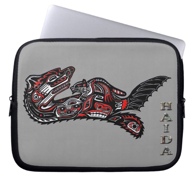 Native American Haida Otter Art Laptop Sleeve (Front)