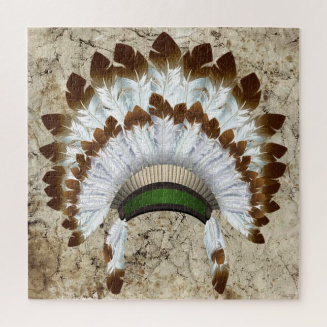 Native American Headdress Puzzle (Vertical)