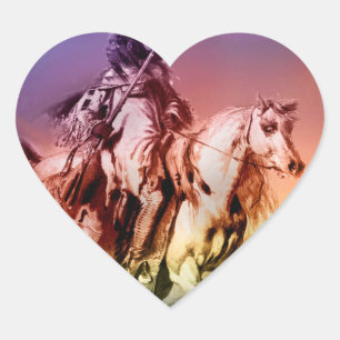 Native American Heart Sticker