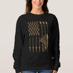 Native American Heritage Month USA Flag Pride Head Sweatshirt