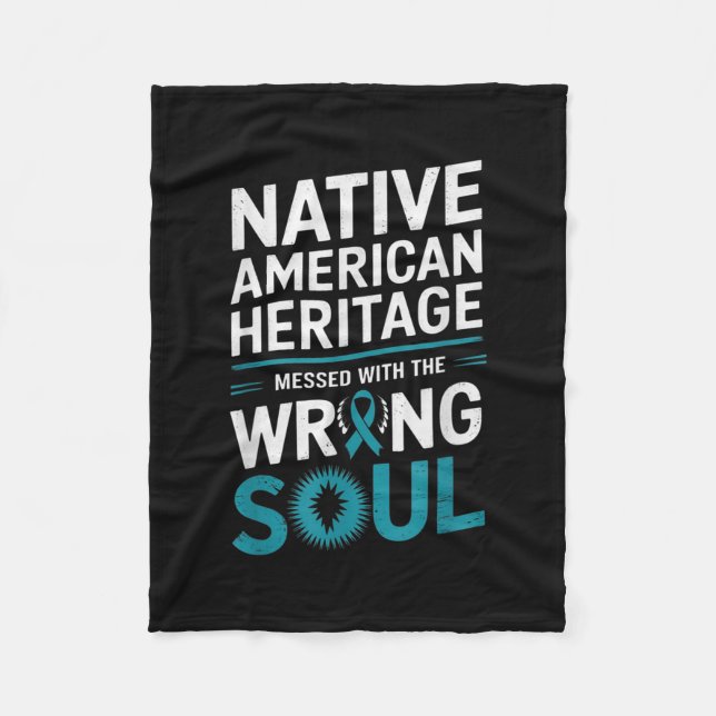 Native American Heritage Suicide Prevention Awaren Fleece Blanket (Front)